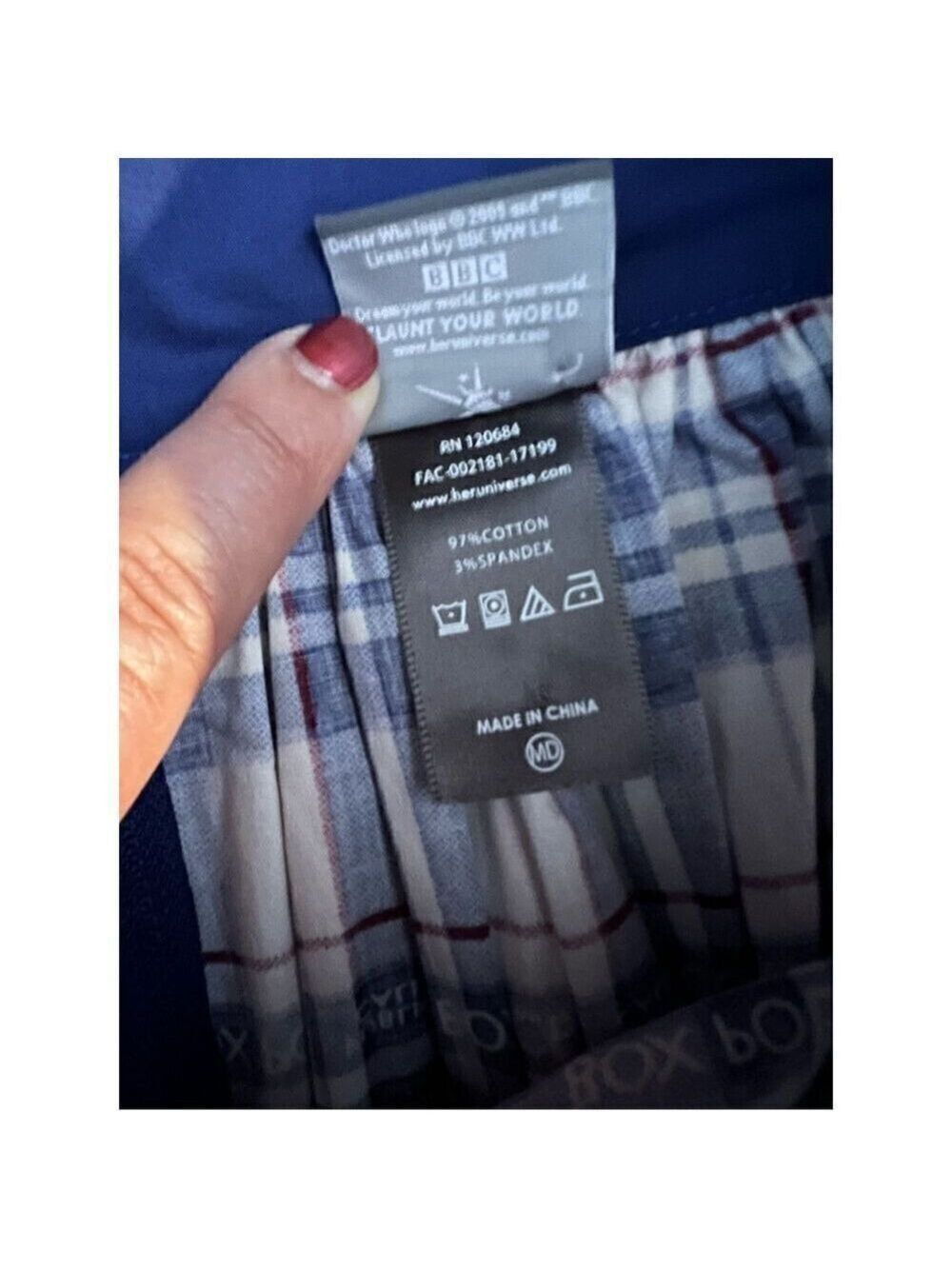 Her Universe Doctor Who Plaid Skirt (Med) - Picture 7 of 10